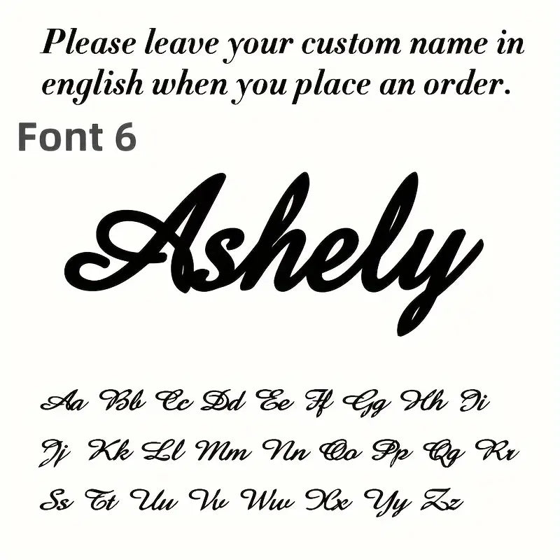 Srebrny naszyjnik z imieniem ze stali nierdzewnej