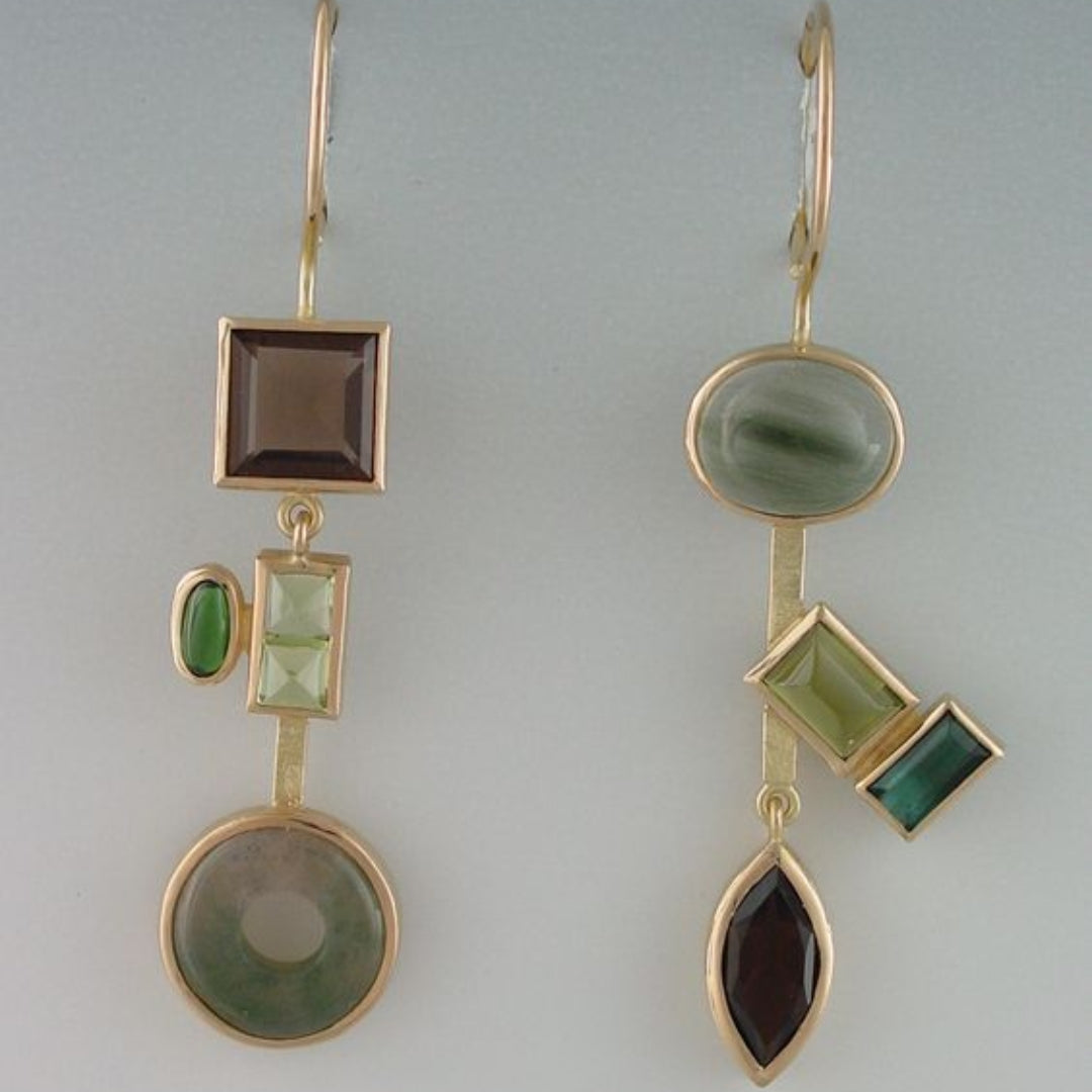 Vintageowe kolczyki „Kryształowy las”