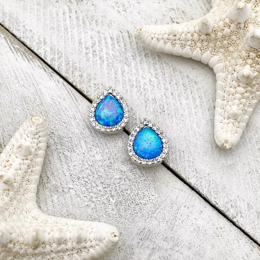 Kolczyki z opalem i srebrem