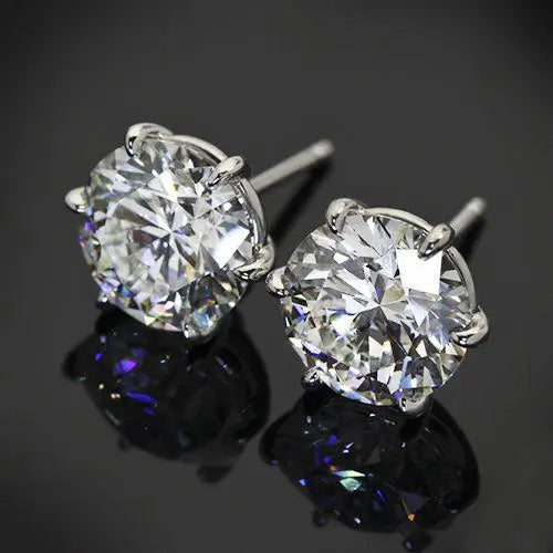 Wintageowe okrągłe srebrne kolczyki