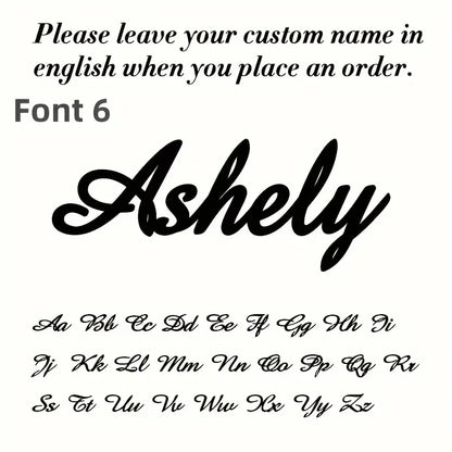 Srebrny naszyjnik z imieniem ze stali nierdzewnej