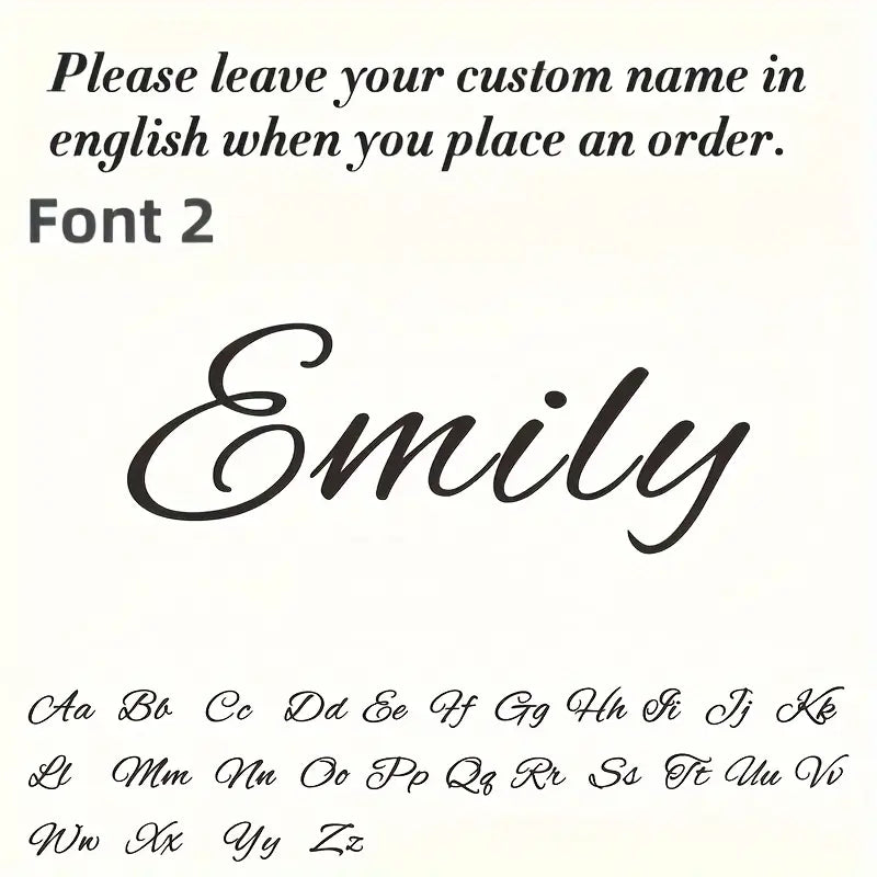 Srebrny naszyjnik z imieniem ze stali nierdzewnej