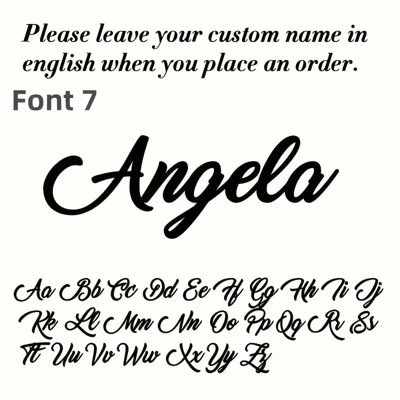 Srebrny naszyjnik z imieniem ze stali nierdzewnej