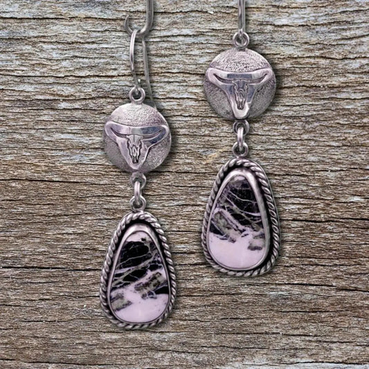 Różowe Vintage Kolczyki