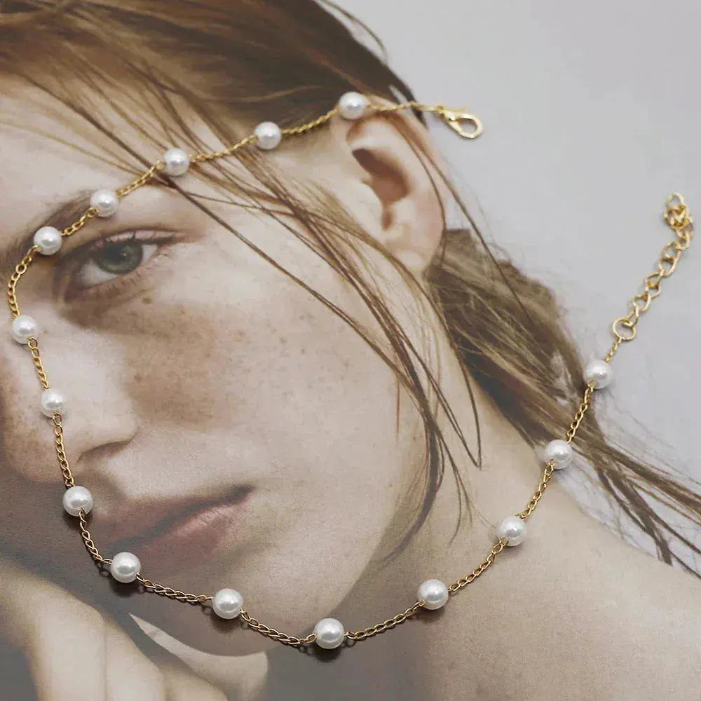 Naszyjnik z pereł w złocie