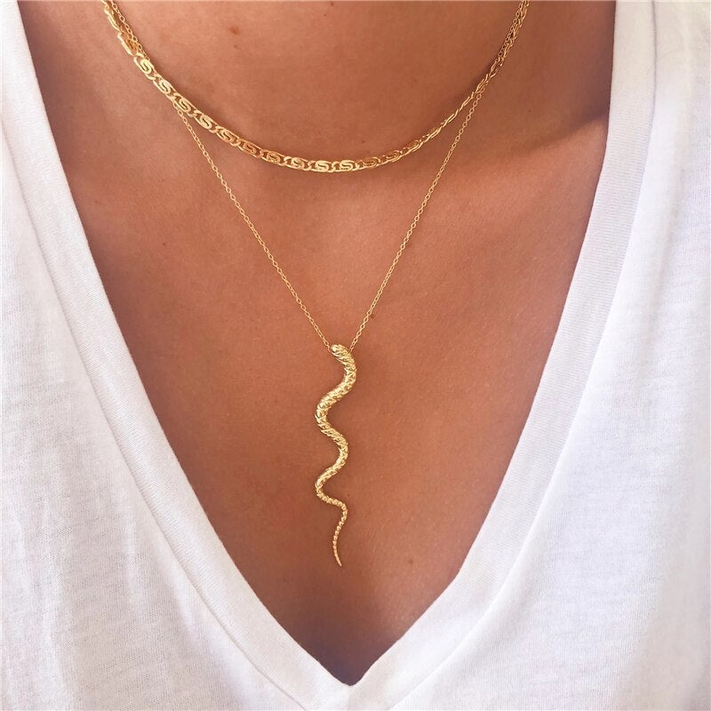 Naszyjnik z zawieszką węża wykonany ze srebra sterlingowego 925