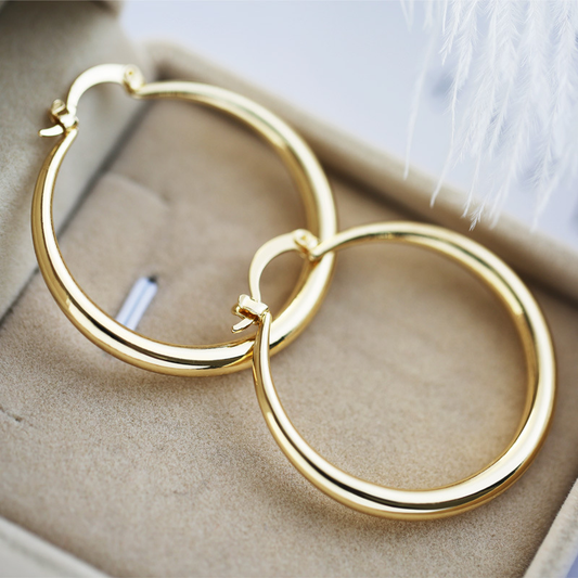 Złote vintage earrings
